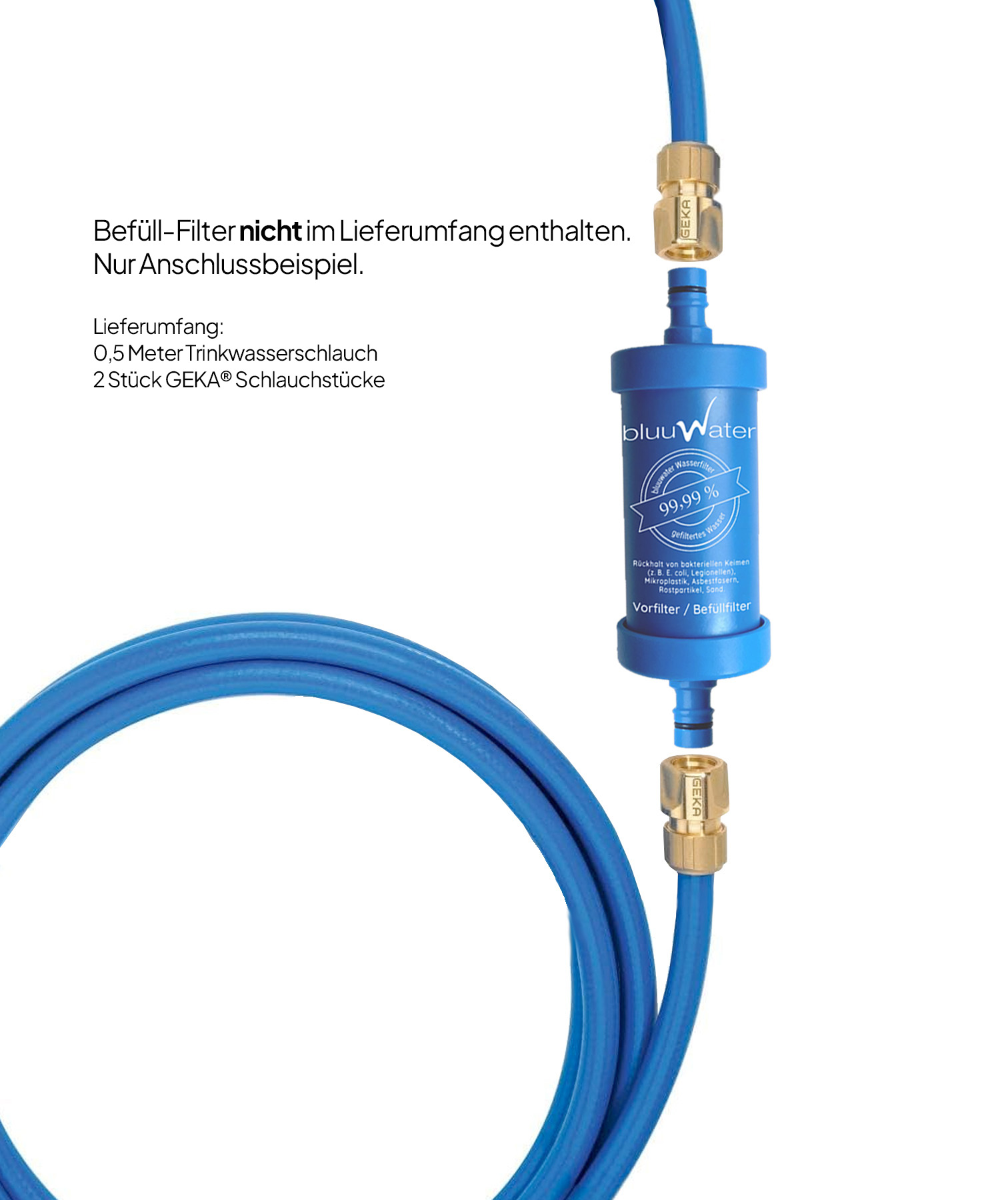 Filtro dell'acqua bluuwater BF08 - Filtro di riempimento