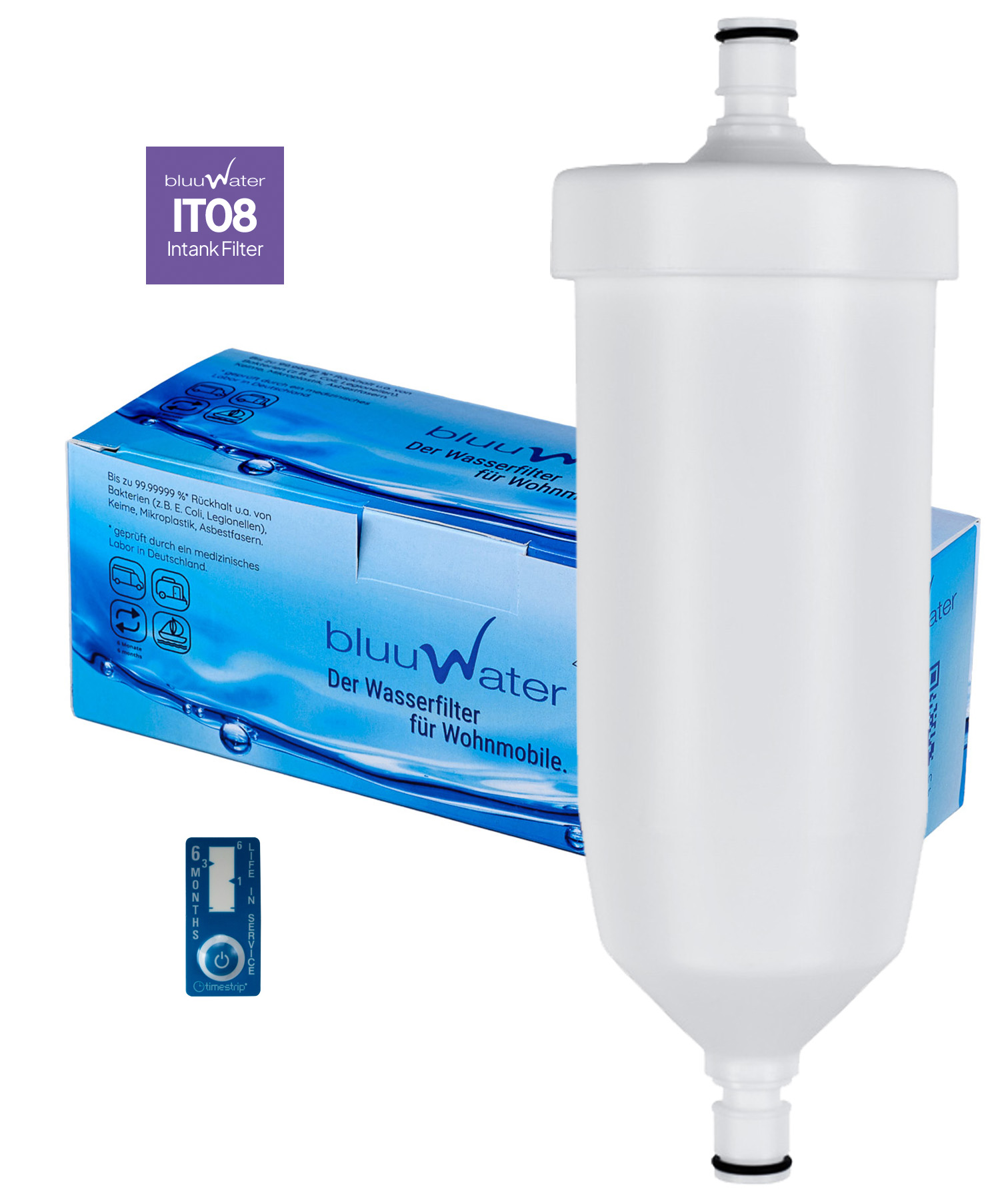 Filtro acqua bluuwater IT08 - Filtro in-tank - per caravan, camper e barche